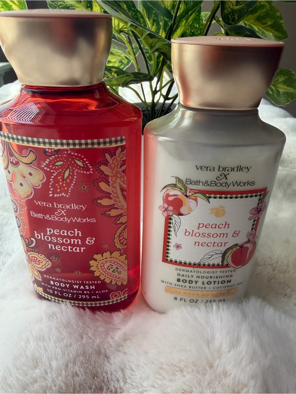 Verra Bradley Peach Blossom & Nectar Body Wash and Lotion - Peach